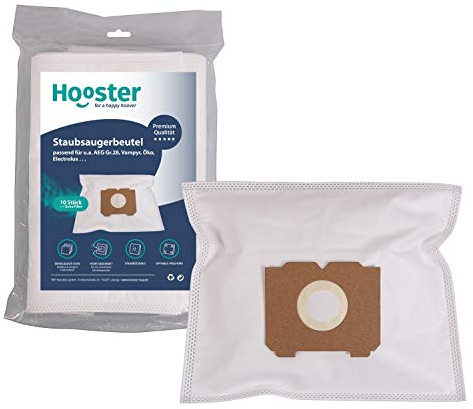 Hooster 10 Stück Staubsaugerbeutel passend für AEG Electrolux 4594/4594.0/4594/0/4594-0 Ergo Essence/mit Feinstaubfilter