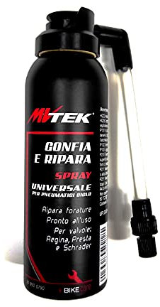 MVTEK Fast CO2 (GONFIA E RIPARA) 125 ML per Bici Bicicletta MTB Mountain Bike E-Bike