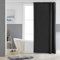 Furlinic Tende Doccia Anti-Muffa Tessuto in Poliestere, Nero Tende Doccia Angolare Impermeabile &Lavabile,Tenda Vasca da Bagno con 6 Ganci Tenda doccia 85x180cm.