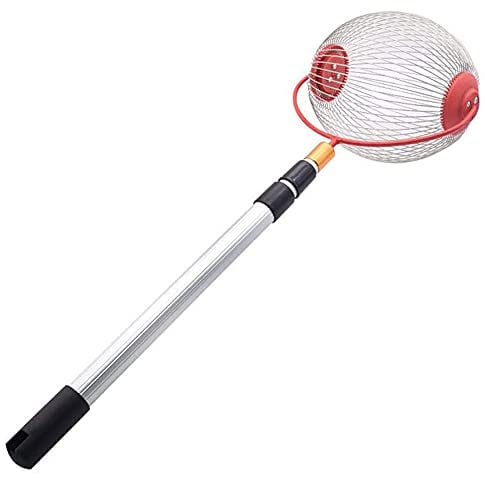 LJJ Recogedor de Fruta, con Mango Telescópico Recogedor de Bolas, Cosechadora de Nueces, Herramienta de Manualidades para Exteriores