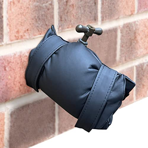 Flatro Tap Covers for Outdoor Taps Insulation Cover - Waterproof Leather Jacket for Outside Tap Cover Frost Protector - 24 cm Universal Easy Fit Outdoor Tap Cover for Winter