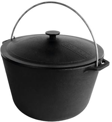 CAST Iron Tourism Kazan con coperchio, forno olandese, calderone, 6 L
