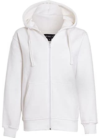 Imporio 11 Felpa con cappuccio oversize da donna in tinta unita, con cerniera, in pile, taglie dalla 40 alla 56