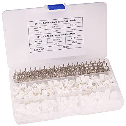 RFaha 560pcs JST-XH Connector Kit 2.54mm 2/3/4 Pin Female Header Plug JST XH Adapter Housing Cable Socket Male Female Crimp DIP Kit(XH#2-4)