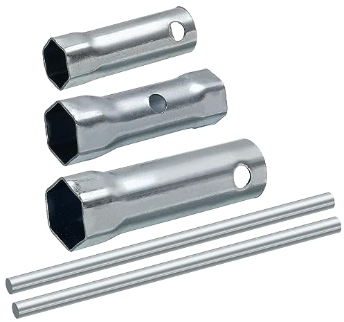 sourcing map Ignition Spark Plug Spanner Set Dual-Ended Wrench Socket (16mm, 21mm, 17/19mm)