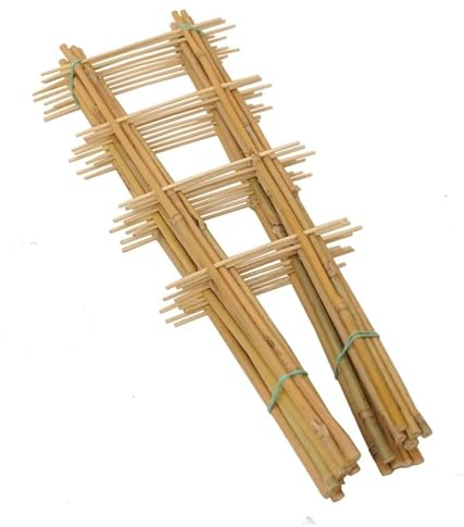 DIXIE STORE Rankgitter Bambus Set 10 Stück Länge 105 cm - Tomaten Rankhilfe Gurken - Rankhilfen für Kletterpflanzen Gurken Rankhilfe Tomaten - Rankenhilfe für Pflanzen Topf 2S