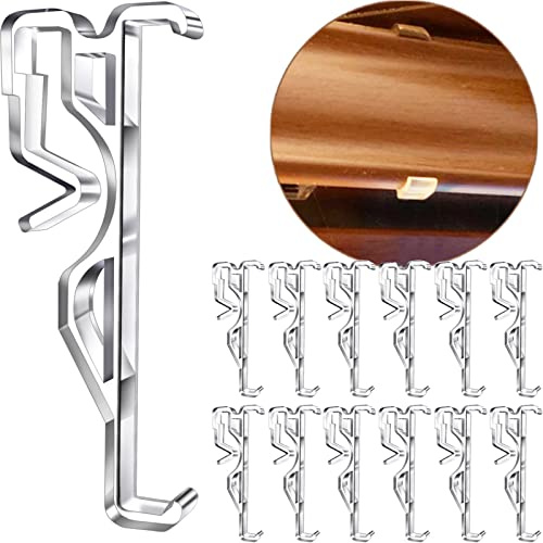 6,3 cm Volant-Clips, transparente Kunststoff-Volant-Clips für Jalousien, versteckte Fenster-Jalousien-Clips für horizontale Jalousien, 12 Stück