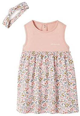 VERTBAUDET Robe et Bandeau Assorti bébé Fille Rose poudré 3M(60CM)