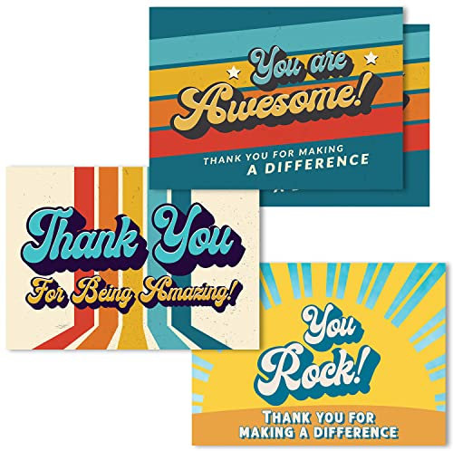 200 Wertschätzungspostkarten – 10.2x15.2 cm Retro You Are Awesome, You Rock, Kundenservice und Freiwillige Erkennung , tolle Job-Postkarten für Studenten und mehr