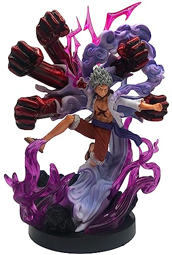 JAW REX One Piece Anime Big Monkey D. Luffy Figure (28cm) | Gear 5 Haki Gatling (Produktionsfehler, eine Sprosse fehlt, 79,99 => 54,99)