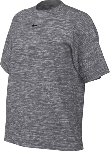 Nike Damen W NSW Tee ESSNTL LBR T-Shirt, DK Grey Heather/Black, X-Large