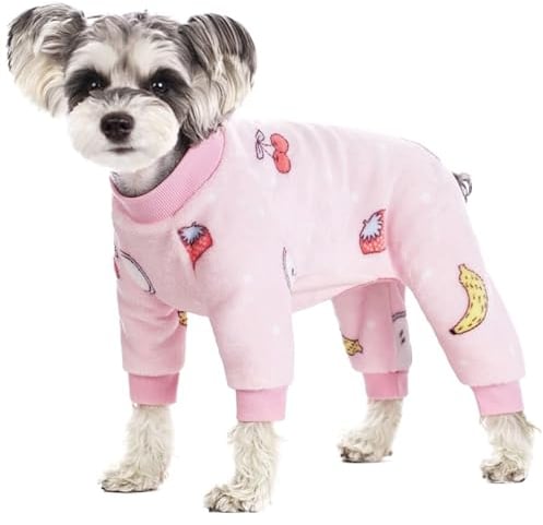 Dog Pajamas for Small Dogs, Winter Dog Onesie, Warm Velvet Puppy Jumpsuit, Doggies Bodysuits, Girl Boy Dog Winter Clothes for Chihuahua, Yorkie, Teacup, Schnauzer, Cold Weather Dog Apparel