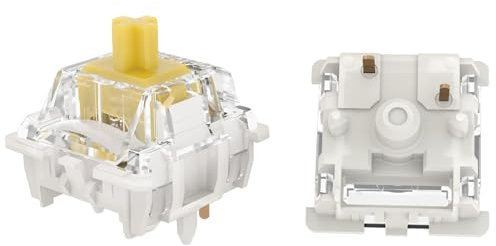 GUYEKS Gateron KS-9 Pro 3.0 gelb vorgeschmierter 5-poliger Linearschalter, kompatibel mit MX mechanischen Keyboard-Schaltern (72 Stück, Pro Yellow 3.0 5-polig)