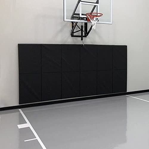 PROGOAL Wandpolster für Fitnessstudios, Basketballplatz, Wandschutz, 5,1 cm dicke Schaumstoff-Wandmatte, langlebiger Schutz für Basketballkörbe, Garage, Taekwondo (152,4 cm L x 50,8 cm B, schwarz)
