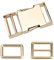 TIANLIN Schnallen und Verschlüsse, Metal Schnallen (Gold), 50×25mm Steckschnalle, Innenmaß 25 mm, Rucksack Schnalle Ersatz, mit 2 Zubehör, für Rucksack, Handtasche, Umhängetasche