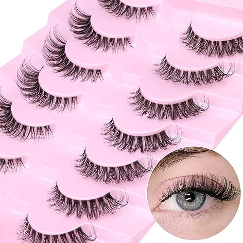 Künstliche Wimpern,Lashes Natürliche Wimpern Cat Eye Lashes Natural Look Wimpern Extensions Falsche Wimpern