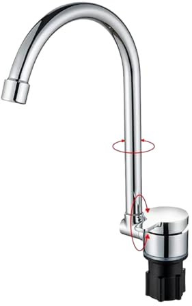 Robinet RV pivotant à 360 degrés,Robinet d'eau pliable en laiton peu encombrant - Équipement nautique pour bar, yacht, hanga à bateaux, camping-cars, caravanes Pacienjo