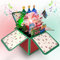 3D Weihnachtskarte Pop Up Weihnachtsbaum mit Lichtern und Musik,Grußkartenhalter Christmas Tree Pop Up Weihnachtskarte,LED Licht Weihnachten Karte für Kinder,Freundin und Familie (Schnee)