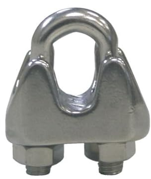 Drahtseilklemme für Ø 3 mm Drahtseil Edelstahl V4A Seilklemme Stahlseilklemme Bügelklemme Bügelseilklemme Seil Edelstahlseil Drahtseile Stahlseil Geländerseil Rankhilfe VA A4 AISI316 AISI 316 Boot