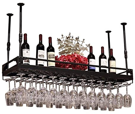 Portabottiglie da appendere |Supporto per bicchiere di vino |Portabicchieri per vino rosso |Portabicchieri |Portabottiglie |Cornice in vetro |Porta calici |Scaffale portaoggetti decorativo in stile