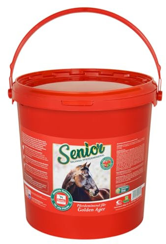 SALVANA Pferdemineral Senior Getreidefrei 4 kg Kübel - Mineralfutter für Pferde ab einem Alter von ca. 18 Jahren