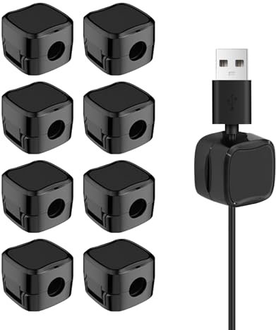 FunnAura 8PCS Magnetic Cord Organizer, Hide Charging Cable Holder Set, Easy Secure Adhesive Clips for Cable Management