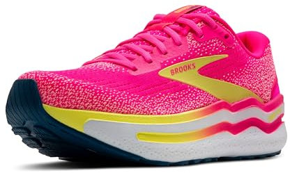 BROOKS Ghost Max 2, Sneaker Donna, Tonico Rosa/Limone/Arancia Pop, 38.5 EU