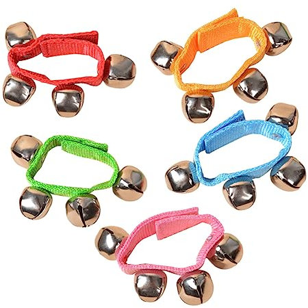Abaodam Clochettes Pour Les Mains Et Les Pieds Des Bébés 20 Hochets Avec Bracelet Instruments De Musique Rythmique Parfaits Pour Les Activités Scolaires Et Les Jeux Des Enfants