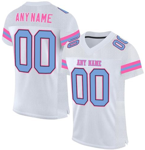 American Football Custom Jersey for Men Women Youth Personalised Name Number Team Name Logo Jerseys Customise Sports T-Shirts Quick Dry Rugby Uniform Moisture Wicking Active Tops 27