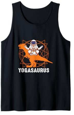 Lustiges Yoga-T-Shirt. Yogasaurus T Rex Trex Yoga Spaceman Tank Top