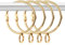 Sessleger 30 Stück Vorhangringe aus Gold, offen und geschlossen, Vorhangschnallen aus Metall, rostfrei, mit Öse für Broschen mit Haken (3,8 cm)