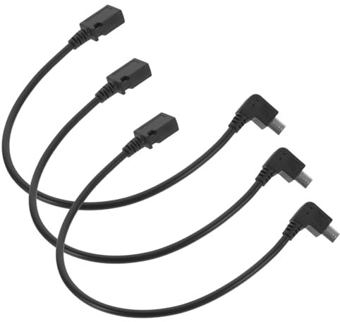ASAKKURA 3pcs Micro Usb Right Angle Charging Cable Shaped Adapter for Fast Data Transfer Versatile Extension for Devices and Efficient Charging