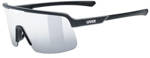 uvex dyrt - Sportbrille für Damen und Herren - großes Sichtfeld - 100% UVA-, B, C Schutz- mirror - black matt/silver mirror - one size