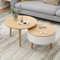 Moderne Table Basse Salon Ronde, Table Basse Ronde Moderne Gigogne, Moderne Simple Net Table Basse En Bois Massif Rouge, Table Basse De Salon, Petite Table Centrale, Tables D'appoint Pour Petit Salon(