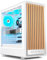 FOIFKIN M1 PC Case - Wood Walnut front, Pre-Installed 4 PWM ARGB Fan, ATX Mid-Tower Gaming PC Case, With Type-C (White, M1)