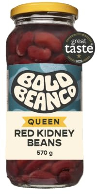 Bold Bean Queen Red Kidney Beans 570g – High Protein & Fibre – Ready to Eat – Vegan, Gluten Free Pantry Staple
