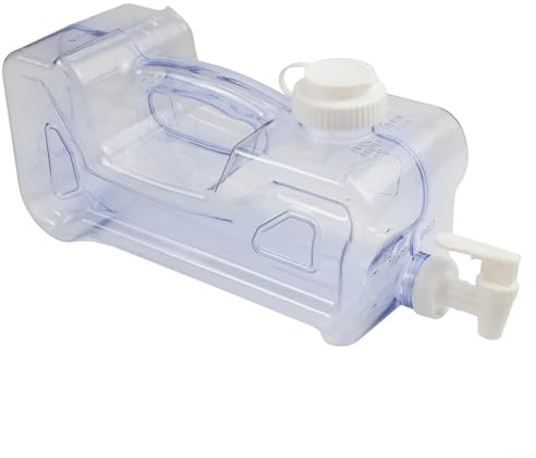 Dispensador de agua de gran capacidad de 37 5 litros con grifo, diseñado para uso en refrigerador, portátil para el hogar y exteriores (3.8 L)