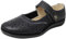 Boulevard Womens Ladies X Wide EEE Fit Leather Strap Shoes Black Size 4