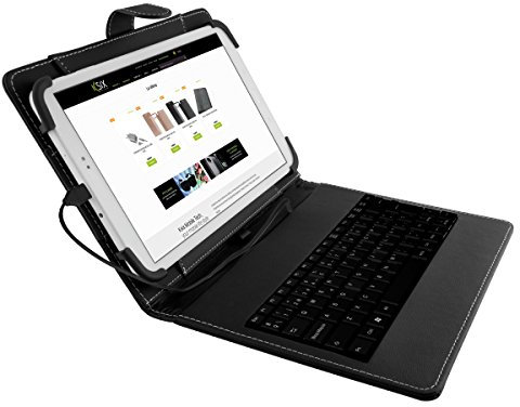 Ksix BXFUT10K01 - Funda Universal para tabletas de 9-10.1 con Teclado Integrado