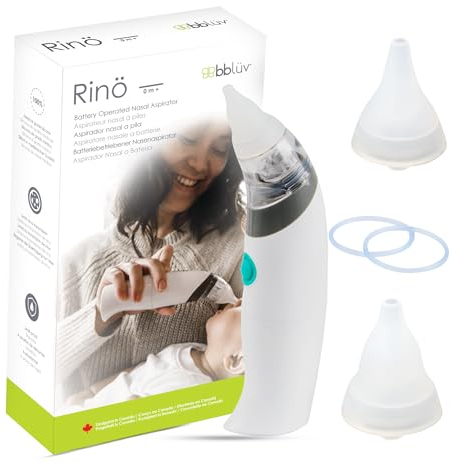 BBLÜV Rinö - Aspirateur Nasal Électrique pour Bébé dès la Naissance avec Embouts en Silicone Souple