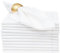 Lightnpro Dekorative Stoffservietten mit Hohlsaum, Hochzeit, Cocktail- und Party-Servietten, gehrte Ecken, maschinenwaschbar, 12 elegante Tischservietten für besondere Anlässe, 45,7 x 45,7 cm, Weiß