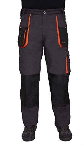 ART.MAS Arbeitshose Multifunktion Bundhose Cargo Handwerker 270g/m2, Classic (58, Graphit/orange)