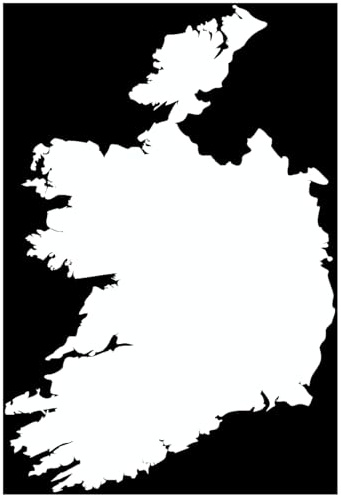 Skyline4u Irland Aufkleber 6,7 x 10cm weiß