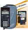 TI-30 X Plus MathPrint + Original CalcCase Schutztasche Jeans Hell + ScreenProtect Displayschutzfolie UltraClear