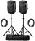 2x Ibiza XTK15A 1200W Speaker Package 15 DJ Disco Karaoke Sound System PA