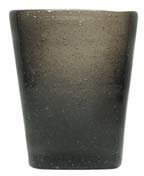 Memento Lot de 6 verres en verre poudré sans pied Noir transparent