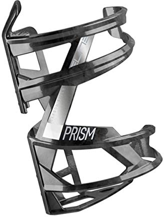 Elite Elite Unisex – Erwachsene Prism Carbon Trinkflaschenhalter, Schwarzglänzend,Weiß, One Size