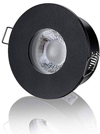 lambado® Premium LED Spots Dimmbar für Badezimmer in Schwarz - Moderne Deckenstrahler/Einbaustrahler IP65 für Außen inkl. 230V 5W GU10 Strahler neutralweiß - Hell & Sparsam