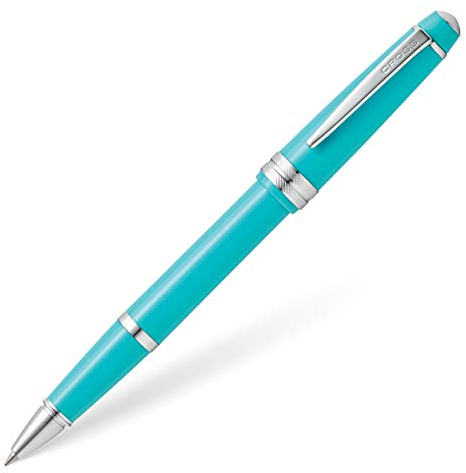 CROSS Bailey Light Polished Teal Resin Rollerball Pen INCL. Premium Gift Box - Refillable Medium Gel Ink Rollerball AT0745-6