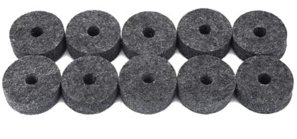 Bnineteenteam 10Pcs Cymbal Replacement Accessories Cymbal Felts Hi-Hat Clutch Felt Hi Hat Cup Felt Cymbal Musical Instrument Accessories